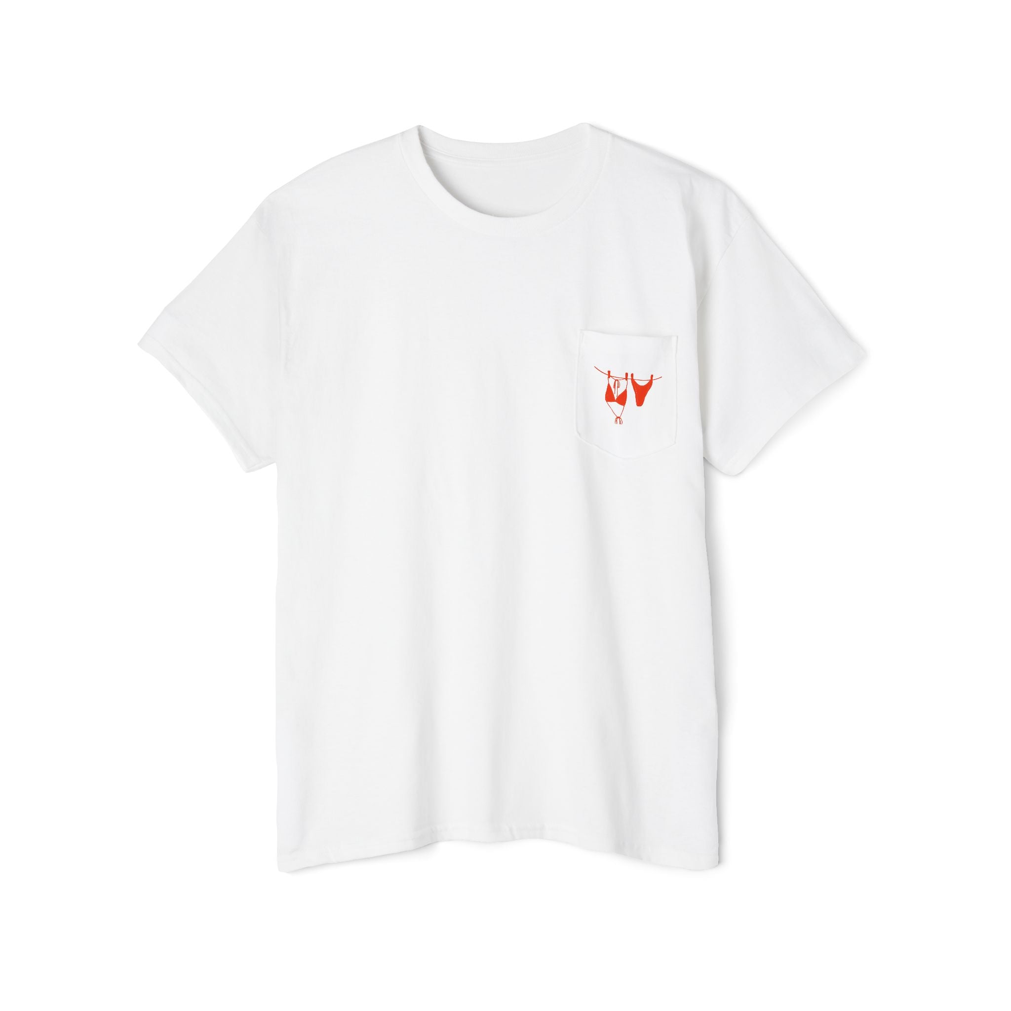 Beach Club Bikini Graphic T-Shirt | Striped Summer Tee