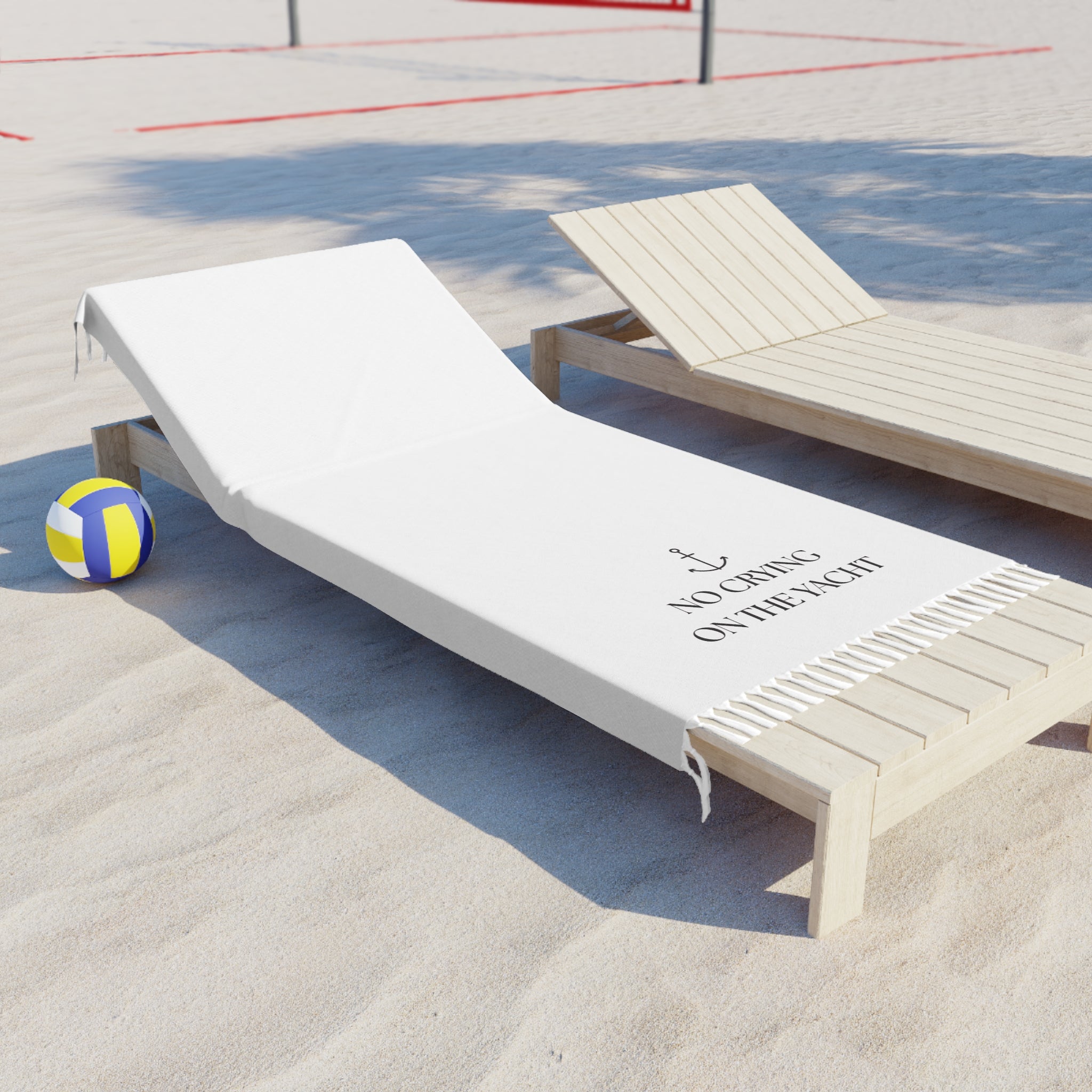 No Crying on the Yacht Beach Towel