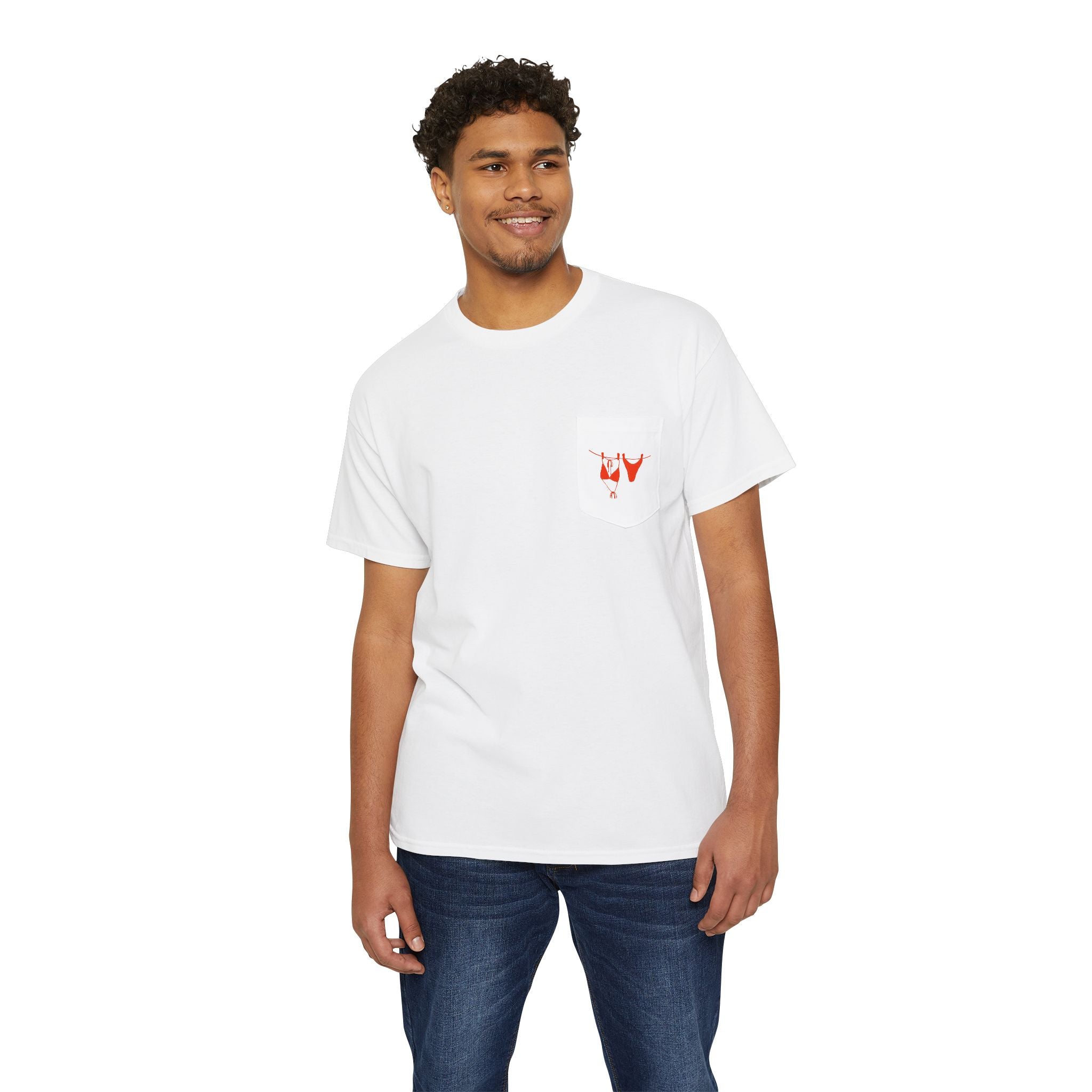 Beach Club Bikini Graphic T-Shirt | Striped Summer Tee