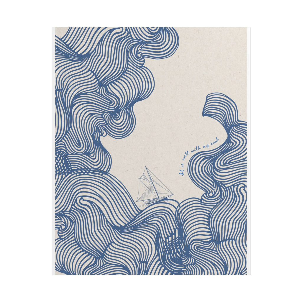 It Is Well With My Soul Waves Poster | Rolled Poster, Inspirational Poster
