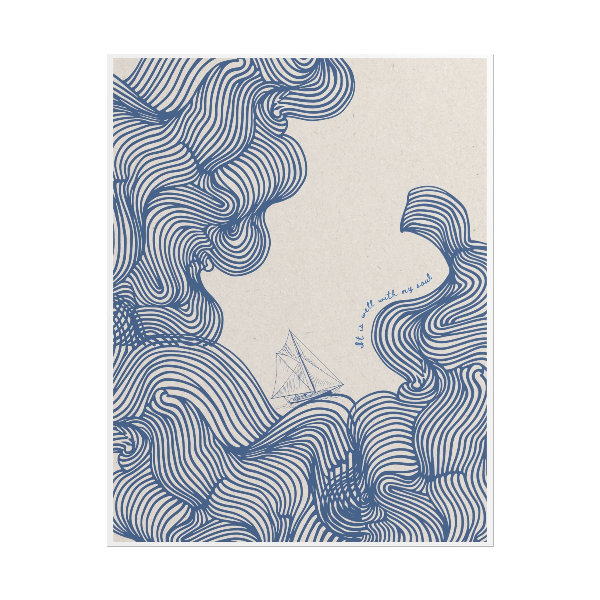 It Is Well With My Soul Waves Poster | Rolled Poster, Inspirational Poster