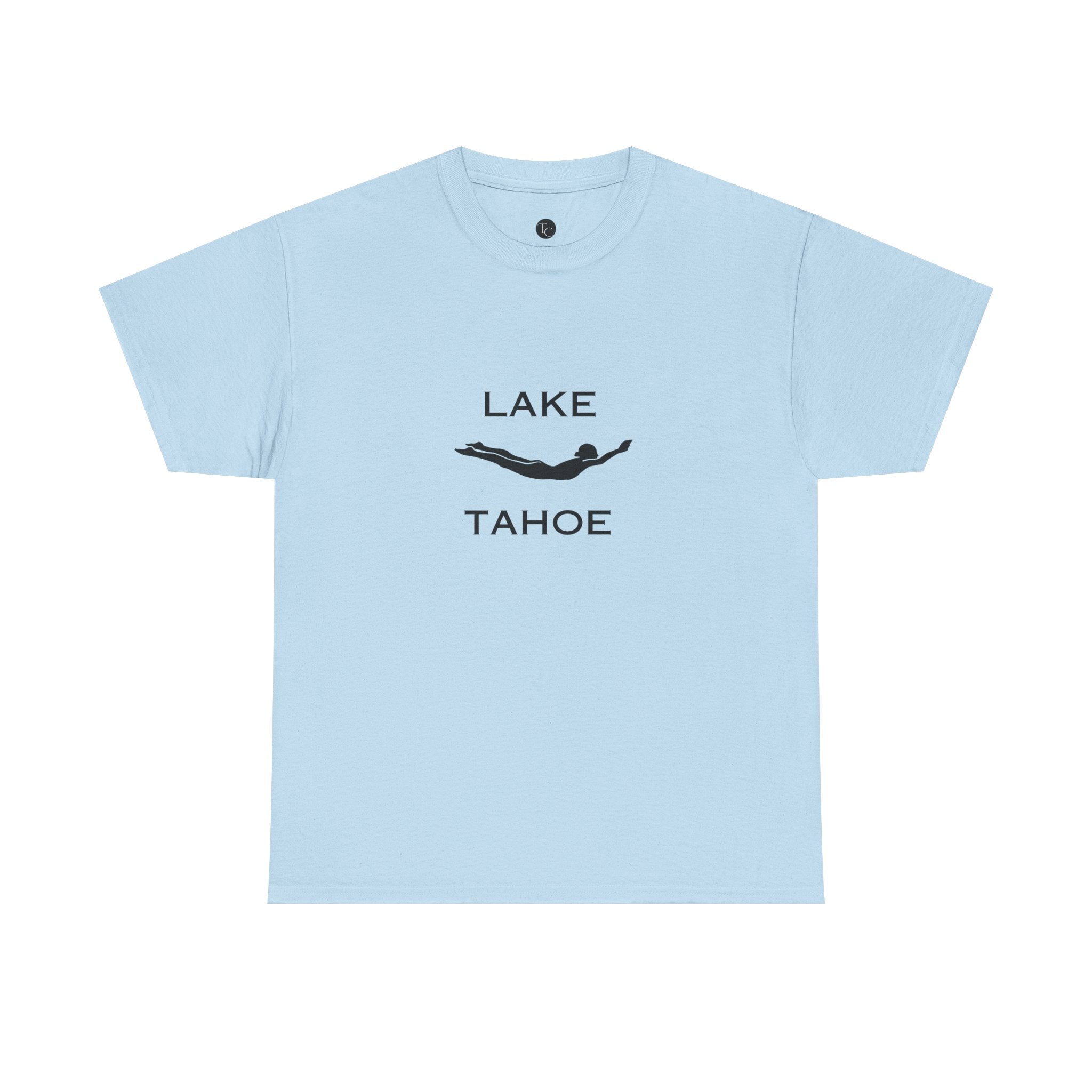 Lake Tahoe diver T-Shirt | Minimal lake silhouette, outdoor vacation tee