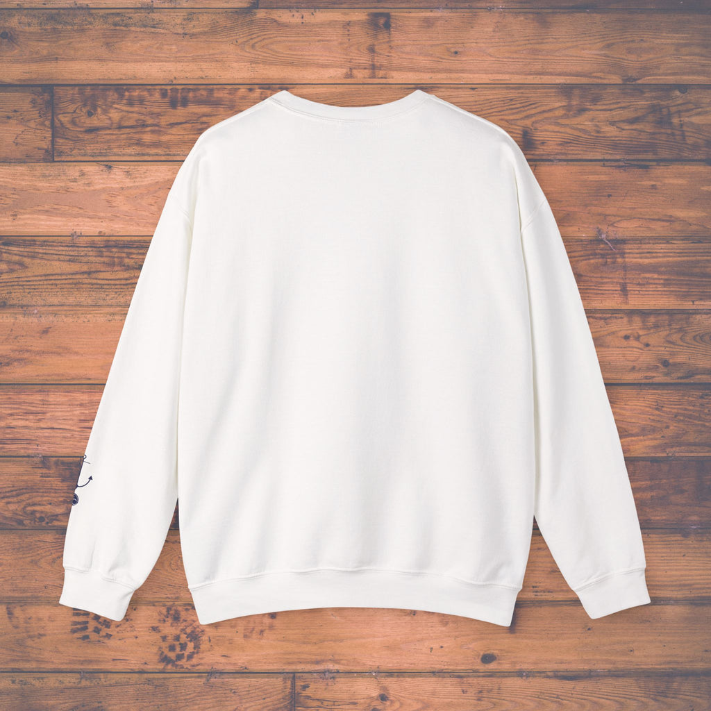 Seaside Nautical Crewneck Sweatshirt | Sea Horse Coral Fish Print